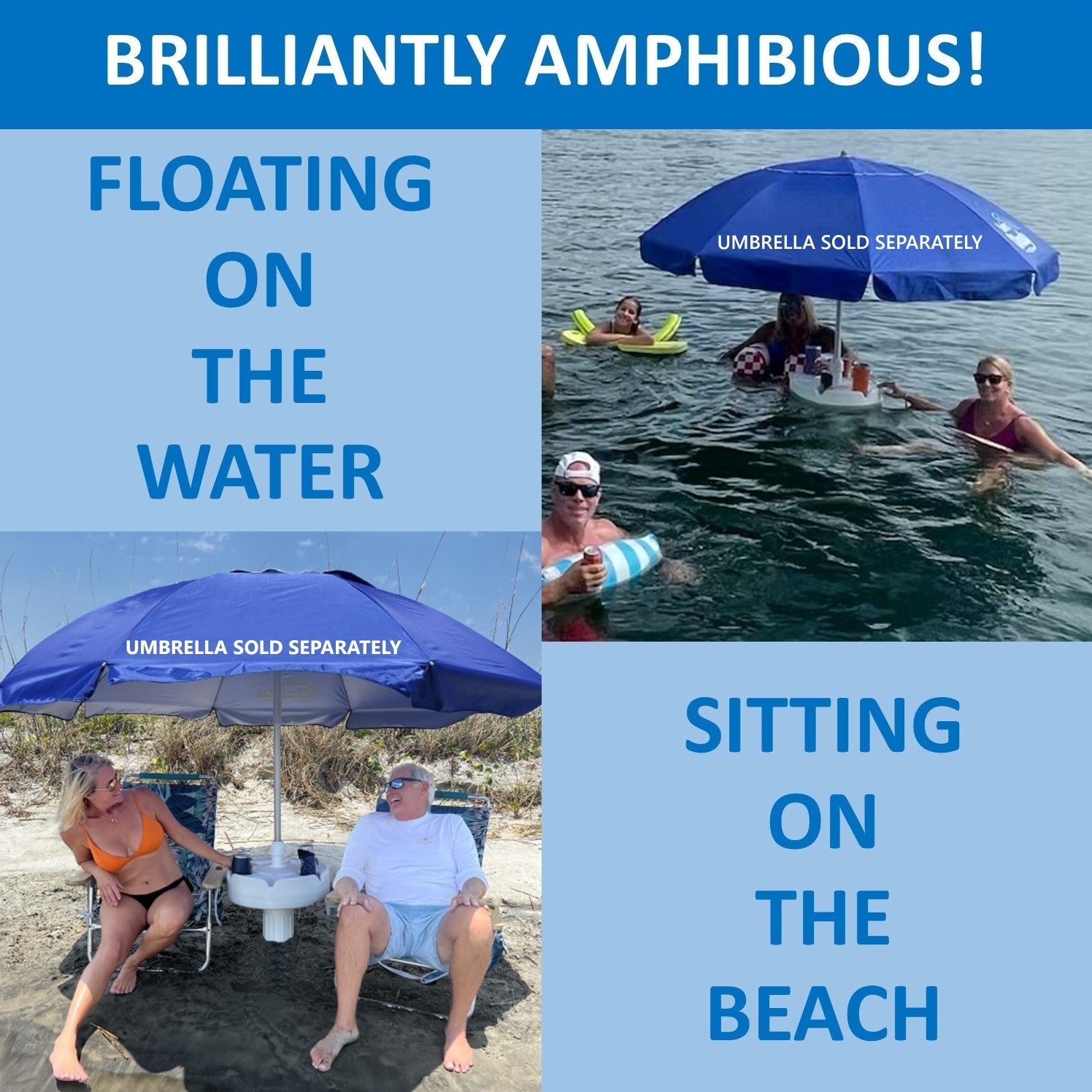 Swimbrella™ Floating Table & Umbrella Stand for Pools (Table Only)