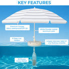 Swimbrella floating pool umbrella with table key features