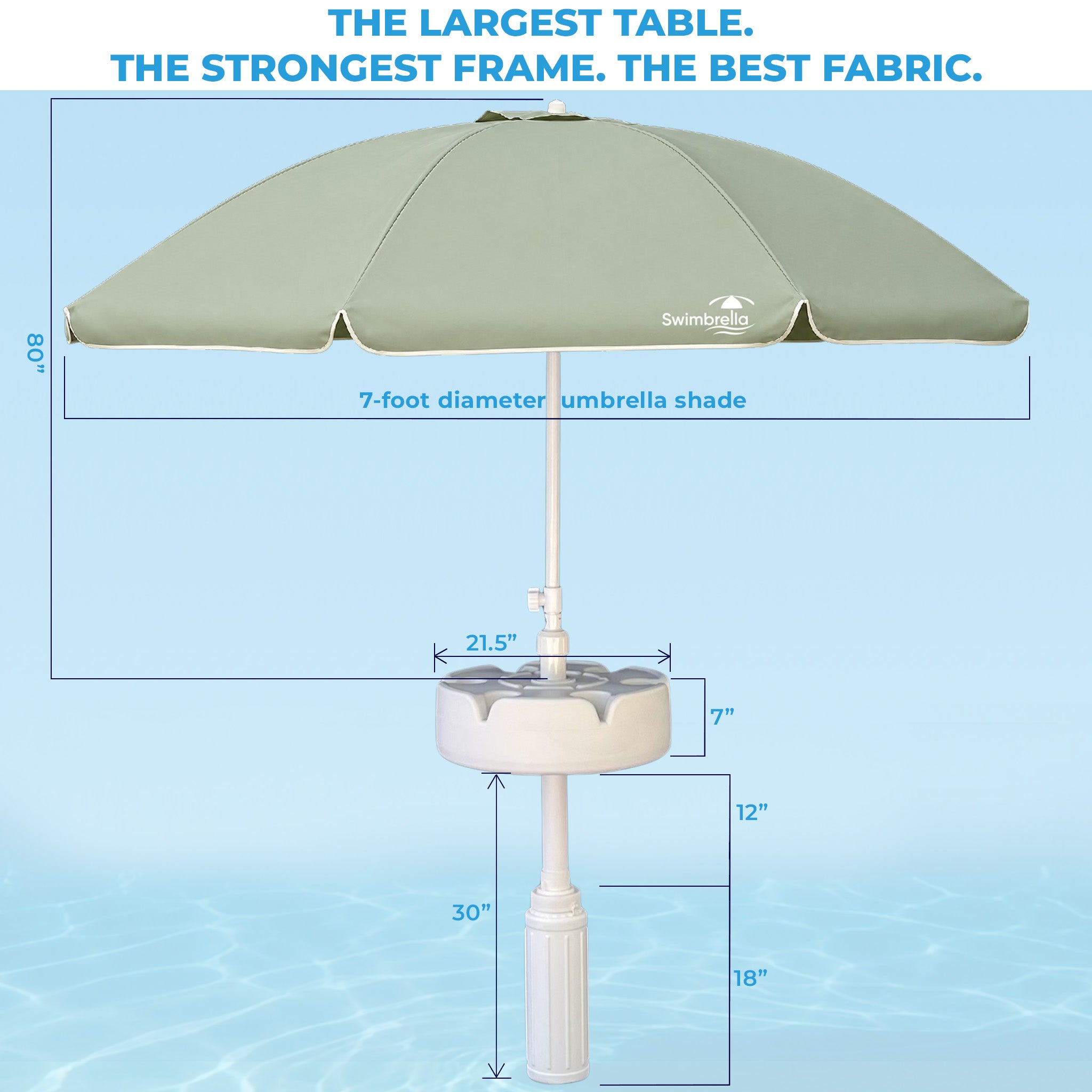 Swimbrella floating pool umbrella dimensions