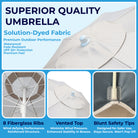 Swimbrella floating pool umbrella fabric and frame features