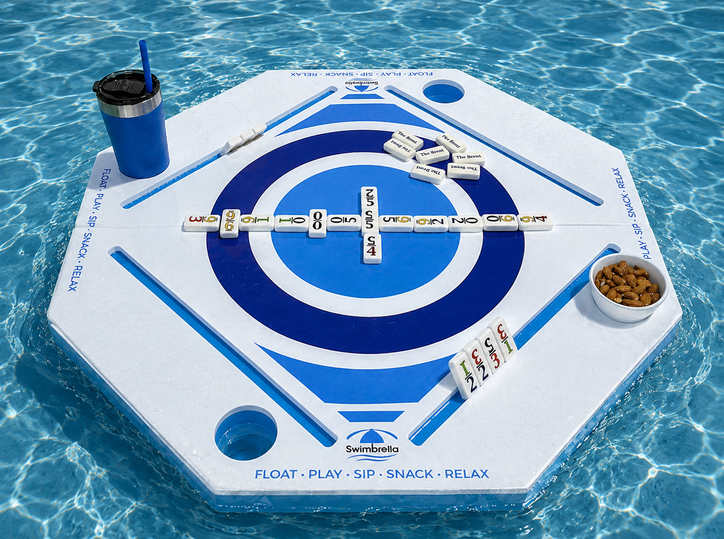 Swimbrella™ Floating Game Table – Mahjong, Cards, Dominoes & More