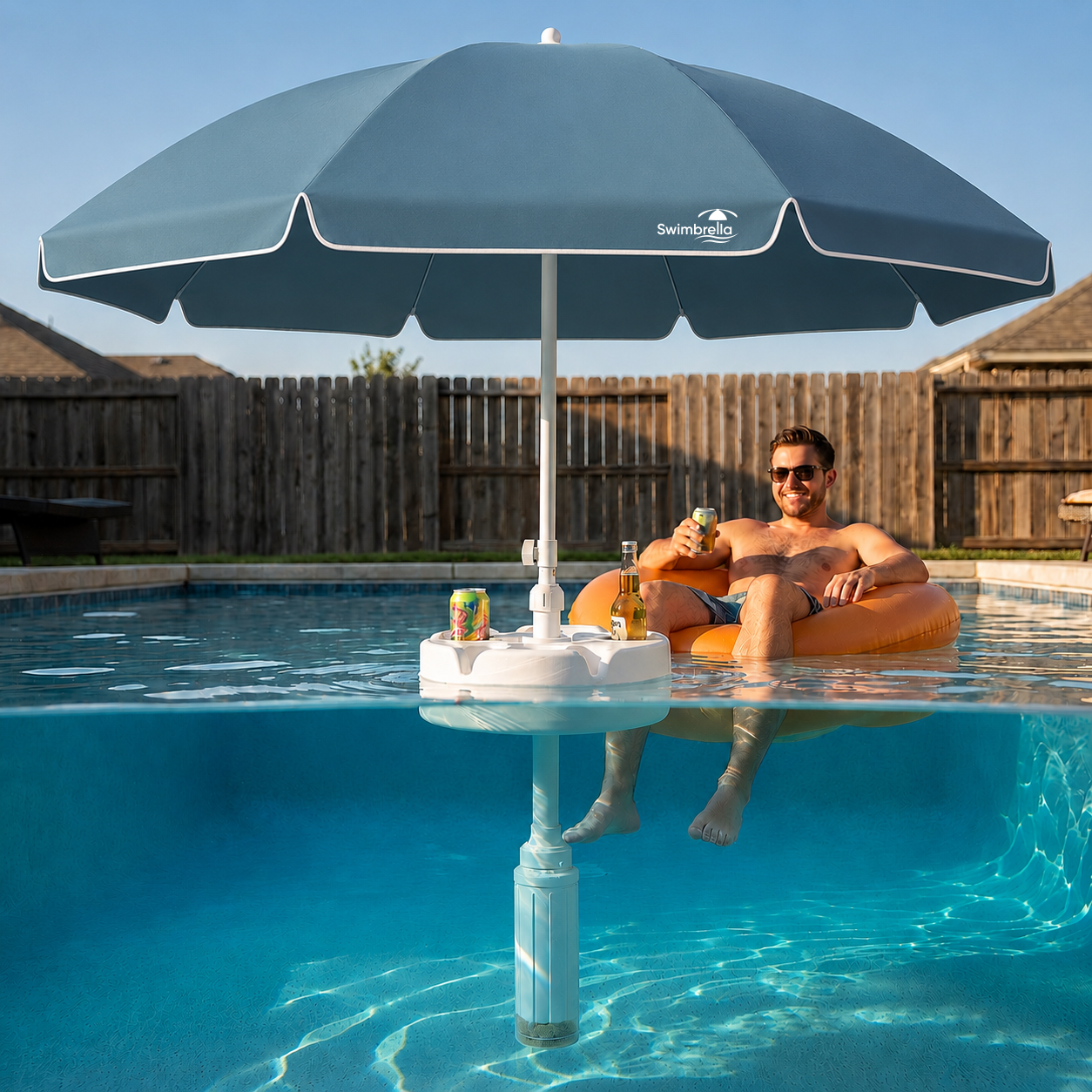 Swimbrella™ 7ft Shade Retreat - Classic / Ocean Eclipse
