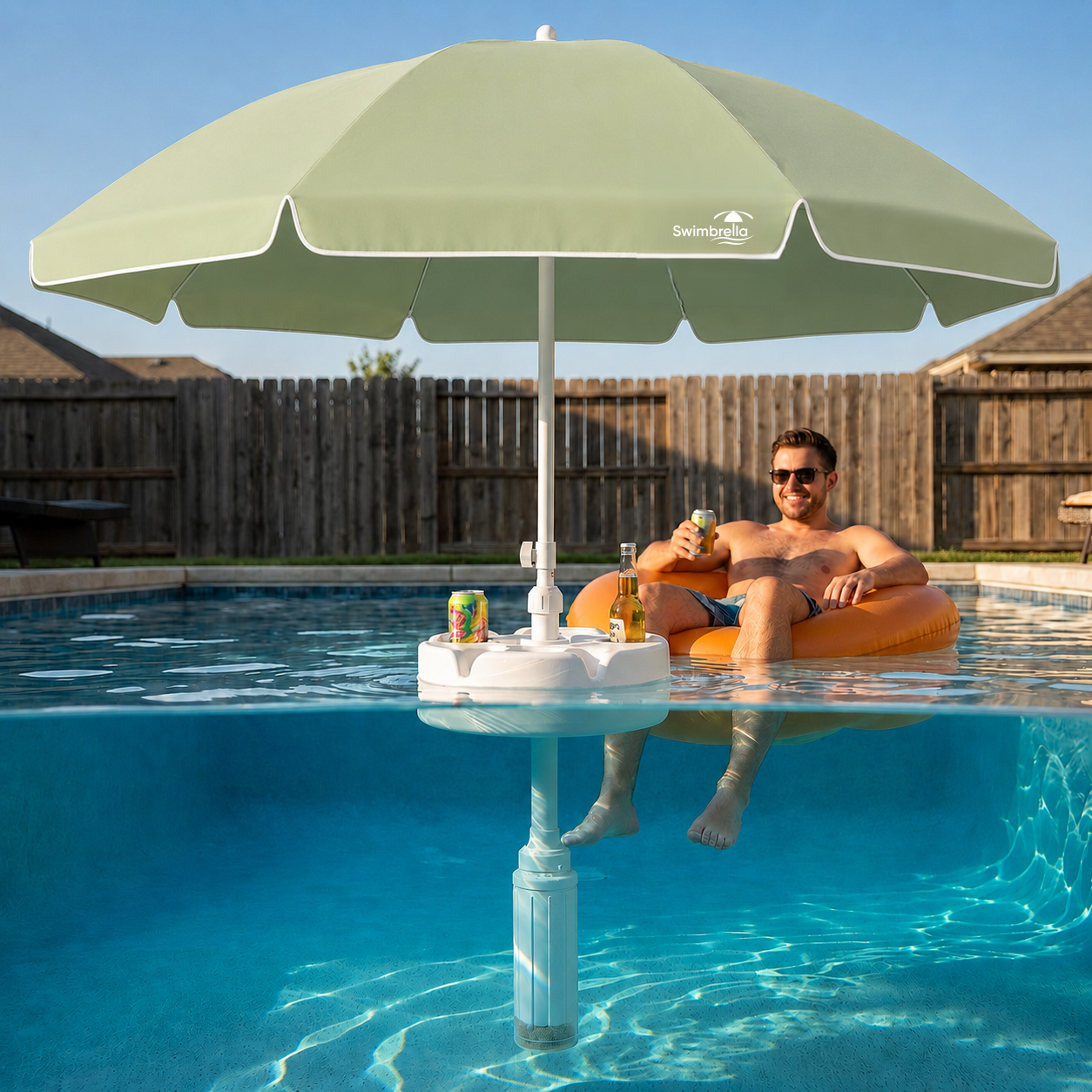 Swimbrella™ 7ft Shade Retreat - Classic / Salted Lime