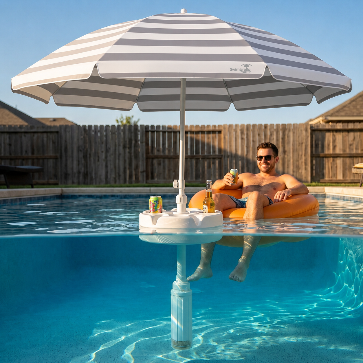 Swimbrella™ 7ft Shade Retreat - Classic / Moonstripe