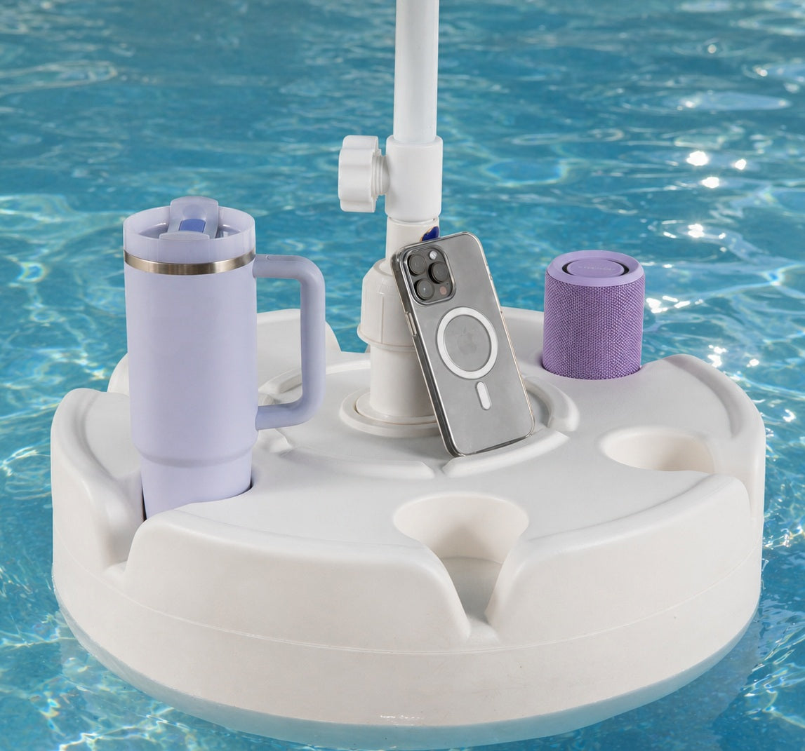 floating pool umbrella table