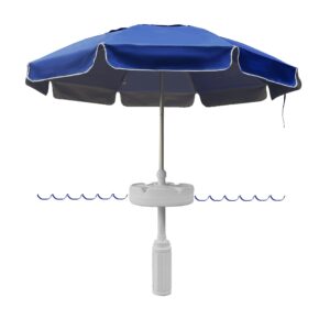 Swimbrella floating umbrella table in a swimming pool